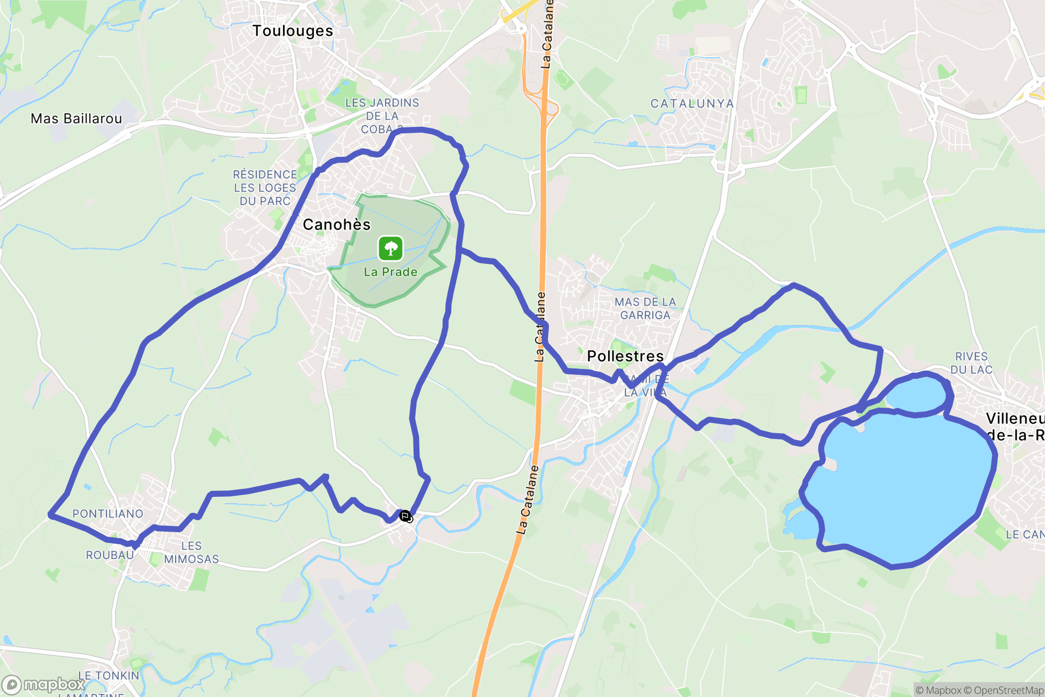 Ponteilla : carte du parcours de randonnée - France
