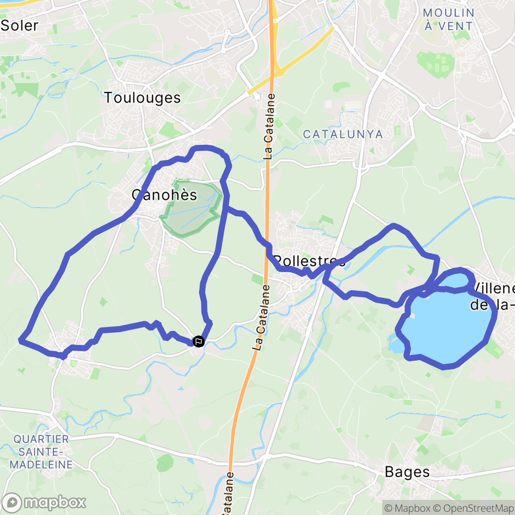 Ponteilla : carte du parcours de randonnée - France
