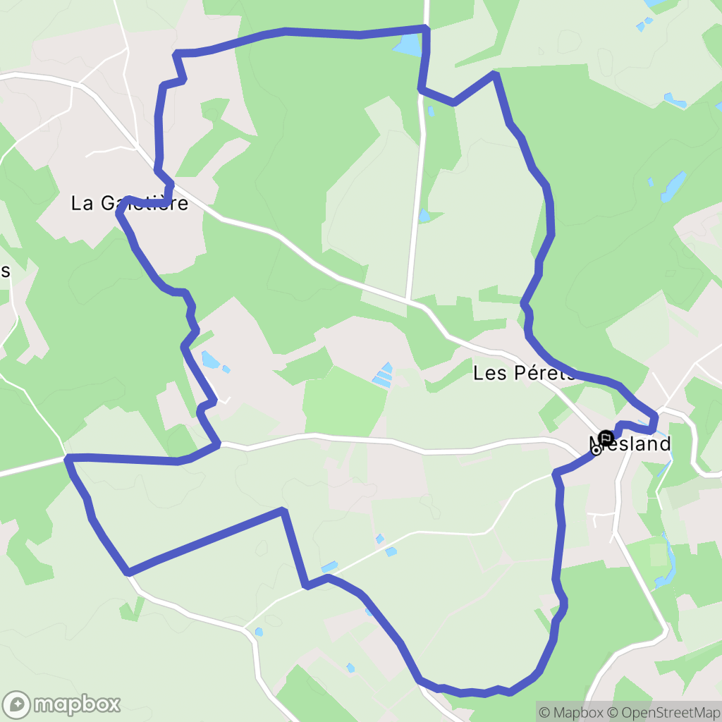 Mesland : carte du parcours de randonnée - France