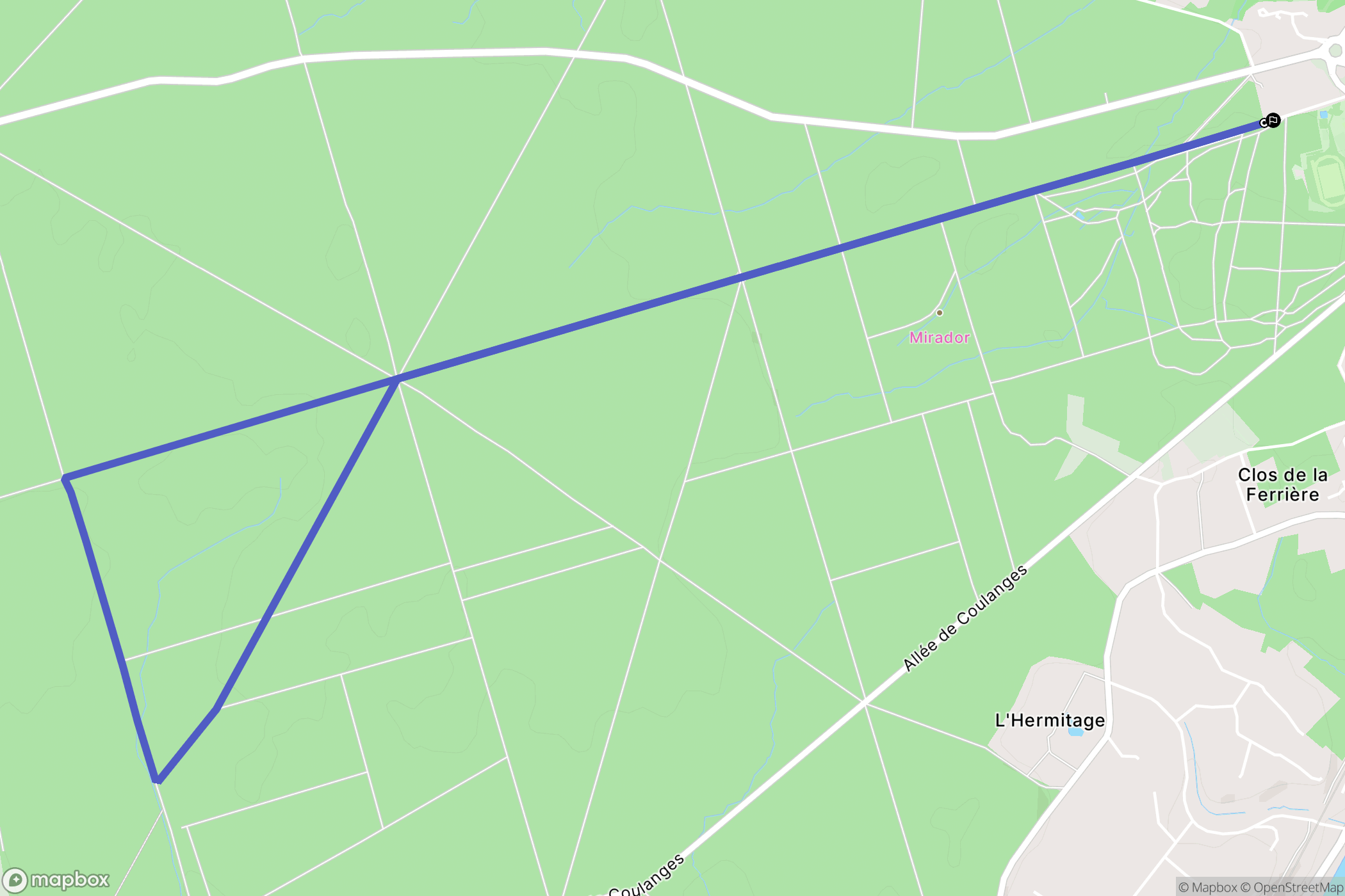 Blois : carte du parcours de randonnée - France