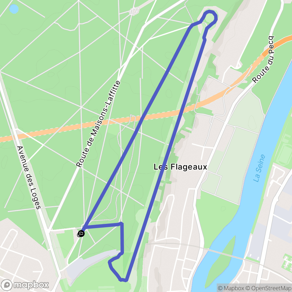 Saint-Germain-en-Laye : carte du parcours de randonnée - France