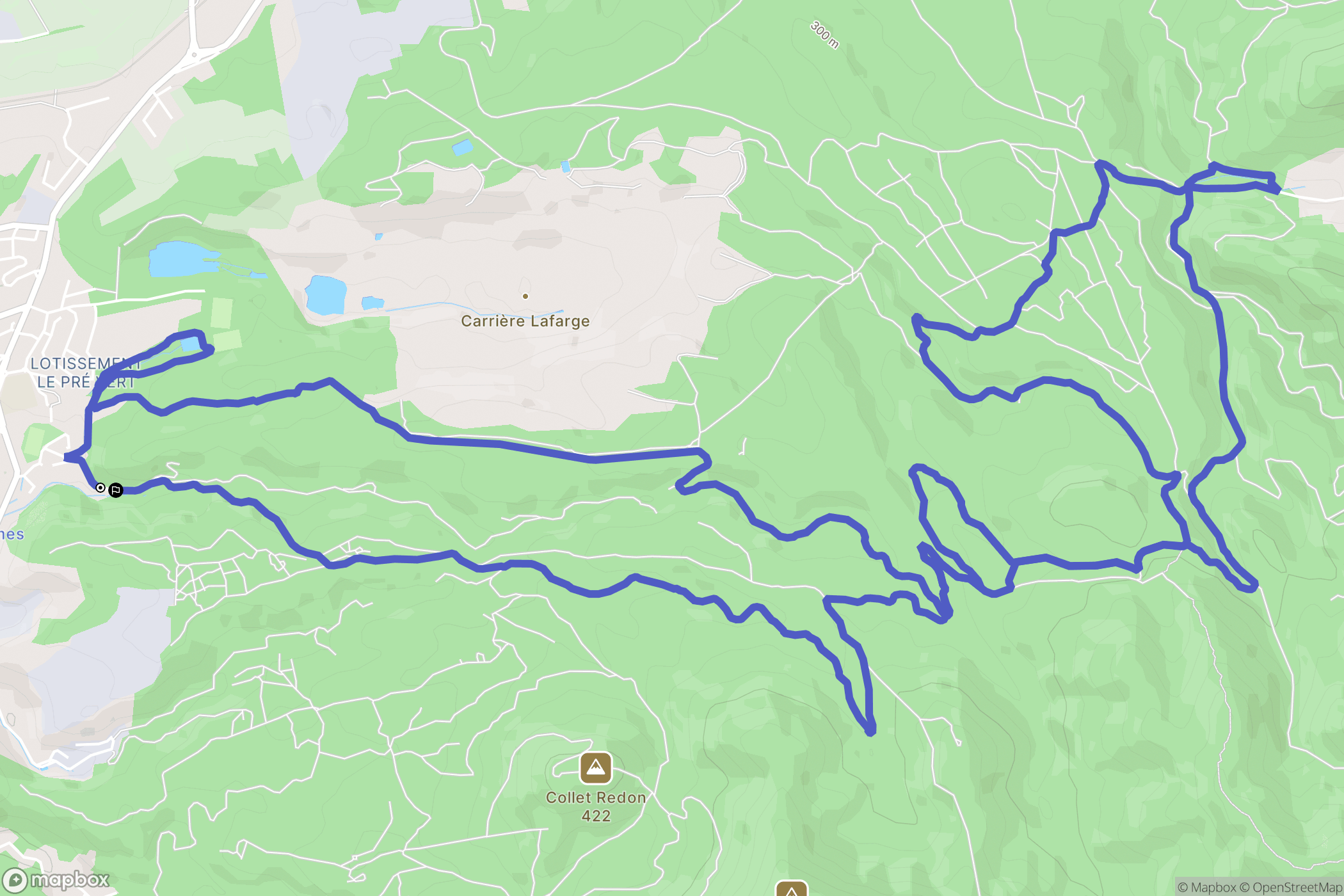 Septèmes-les-Vallons : carte du parcours de randonnée - France