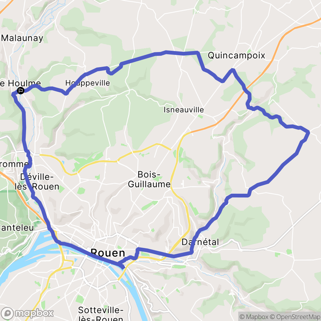 Le Houlme : carte du parcours de randonnée - France