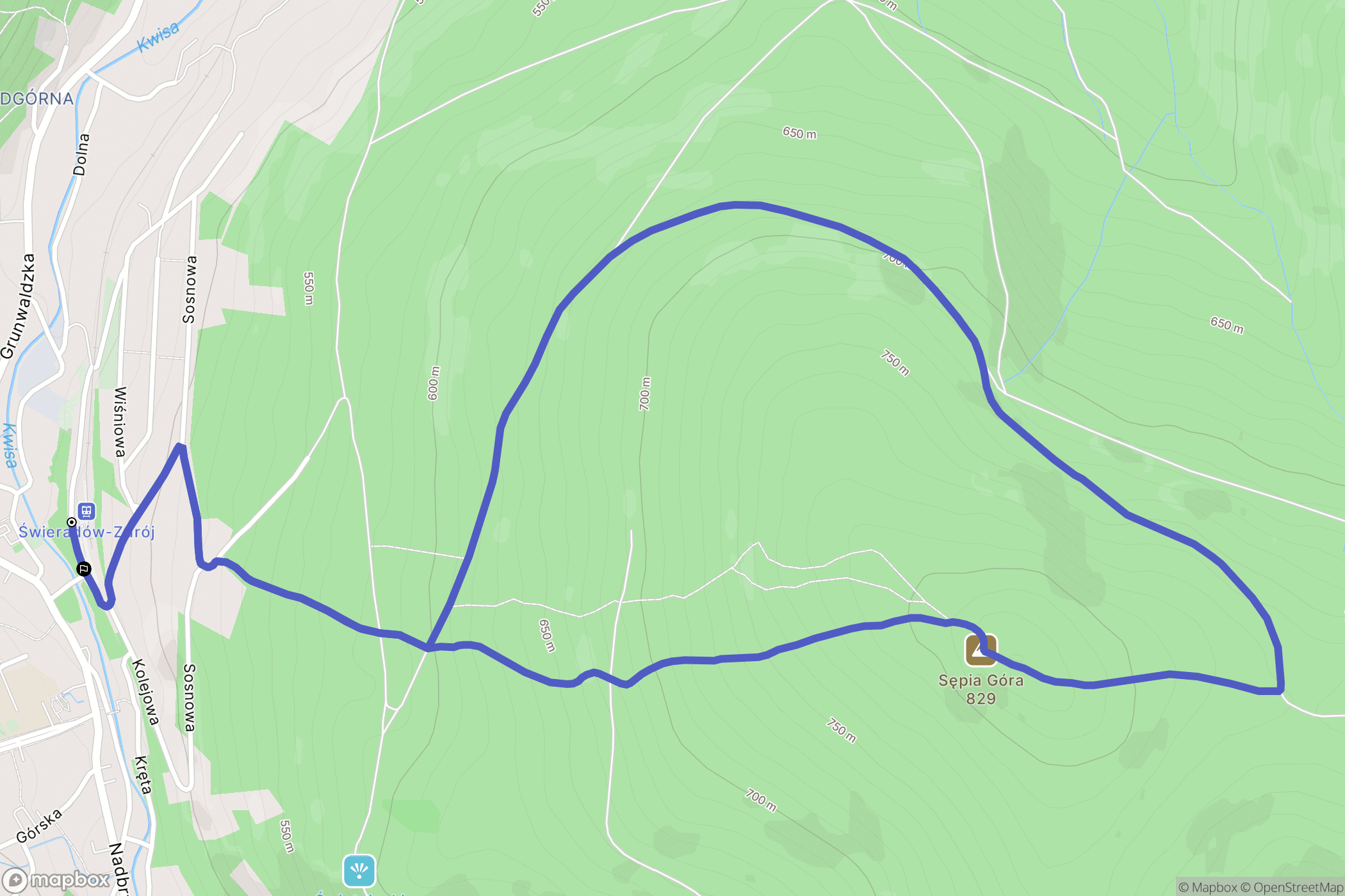 Świeradów-Zdrój: mapa trasy - Poland