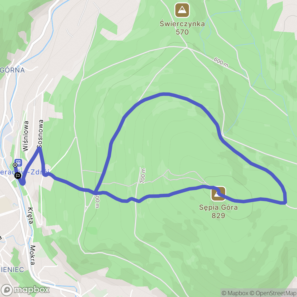 Świeradów-Zdrój: mapa trasy - Poland