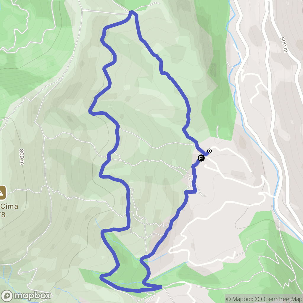 Tourrette-Levens : carte du parcours de randonnée - France