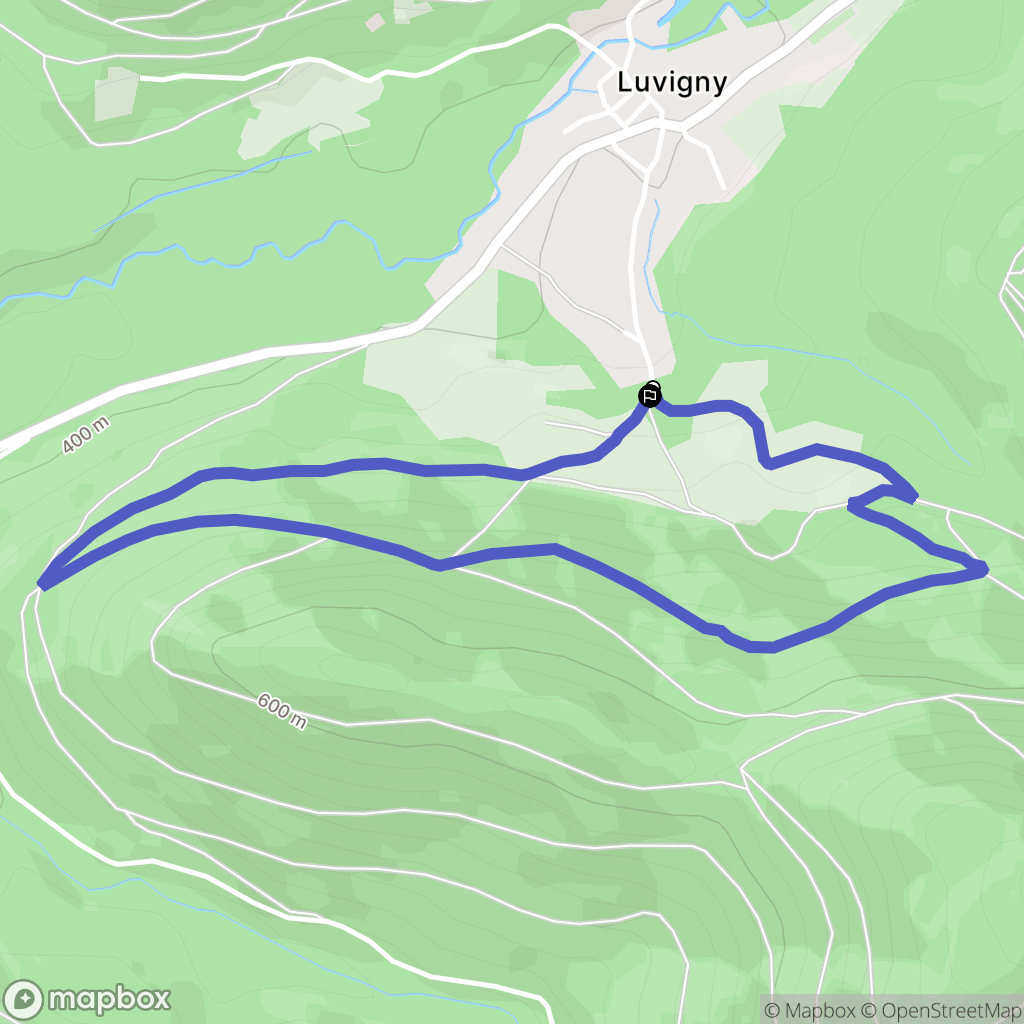 Luvigny : carte du parcours de randonnée - France