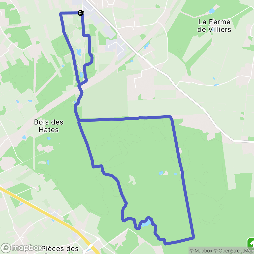 Larçay : carte du parcours de randonnée - France