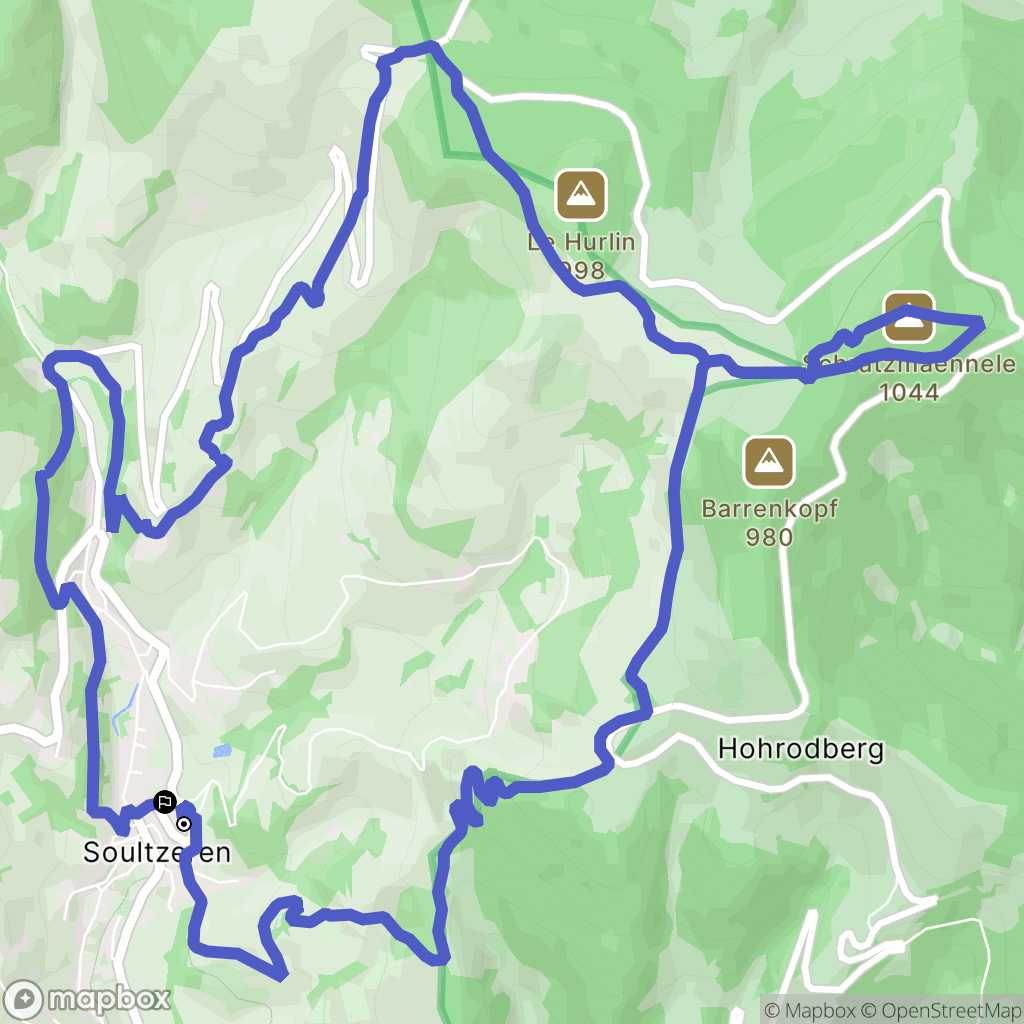 Soultzeren : carte du parcours de randonnée - France