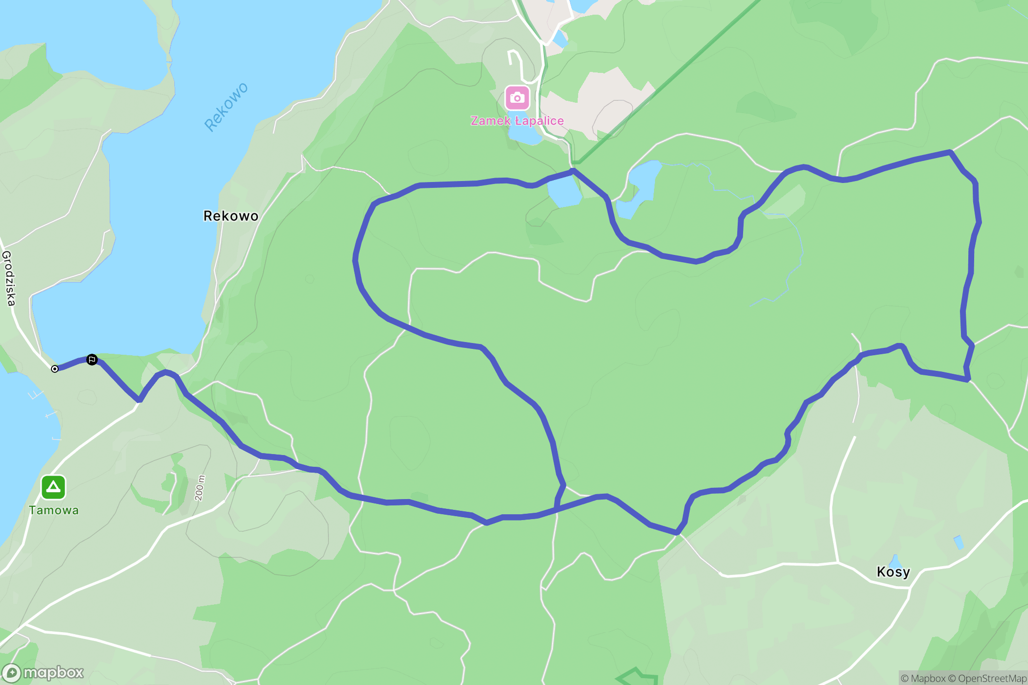 Chmielno: mapa trasy - Poland