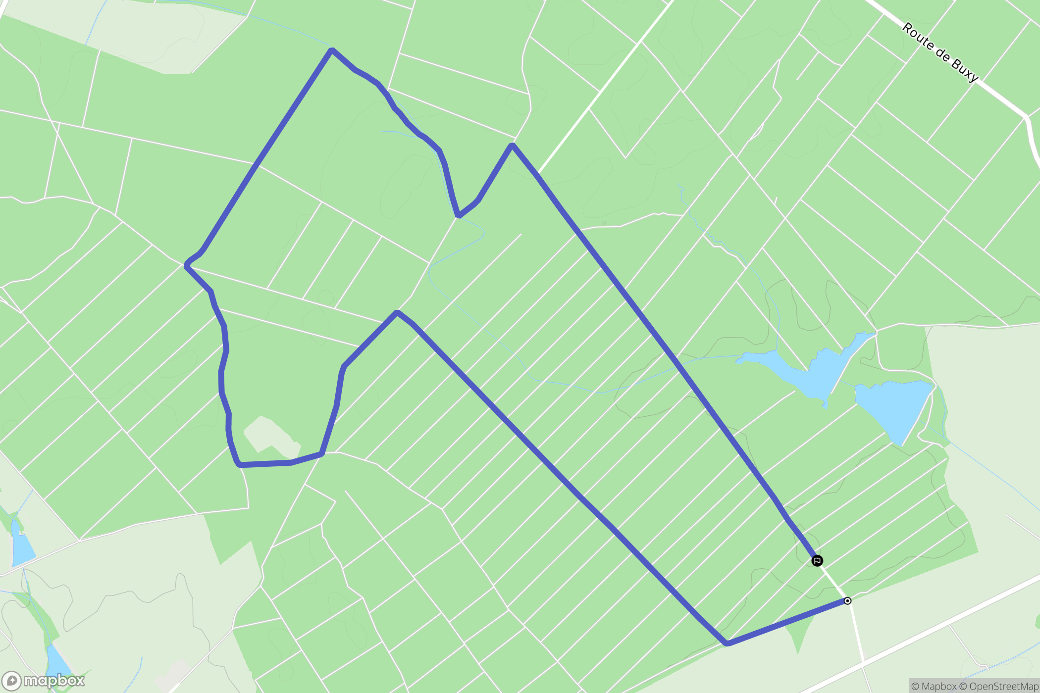 Saint-Ambreuil : carte du parcours de randonnée - France