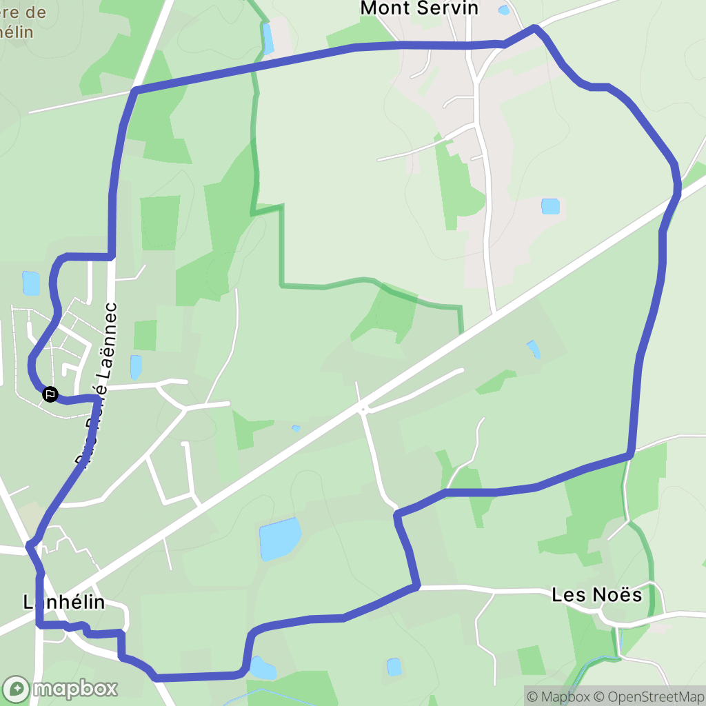 Mesnil-Roc'h : carte du parcours de randonnée - France