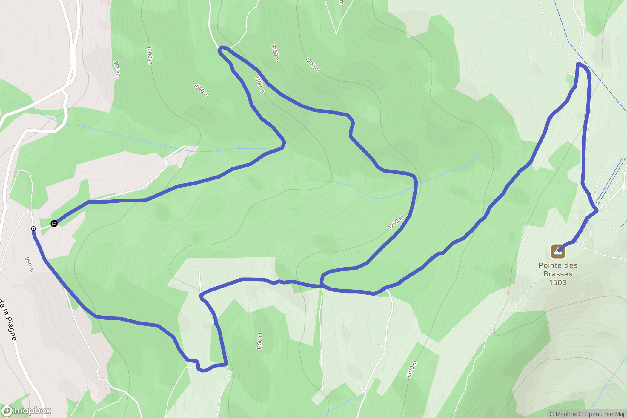 Viuz-en-Sallaz : carte du parcours de randonnée - France