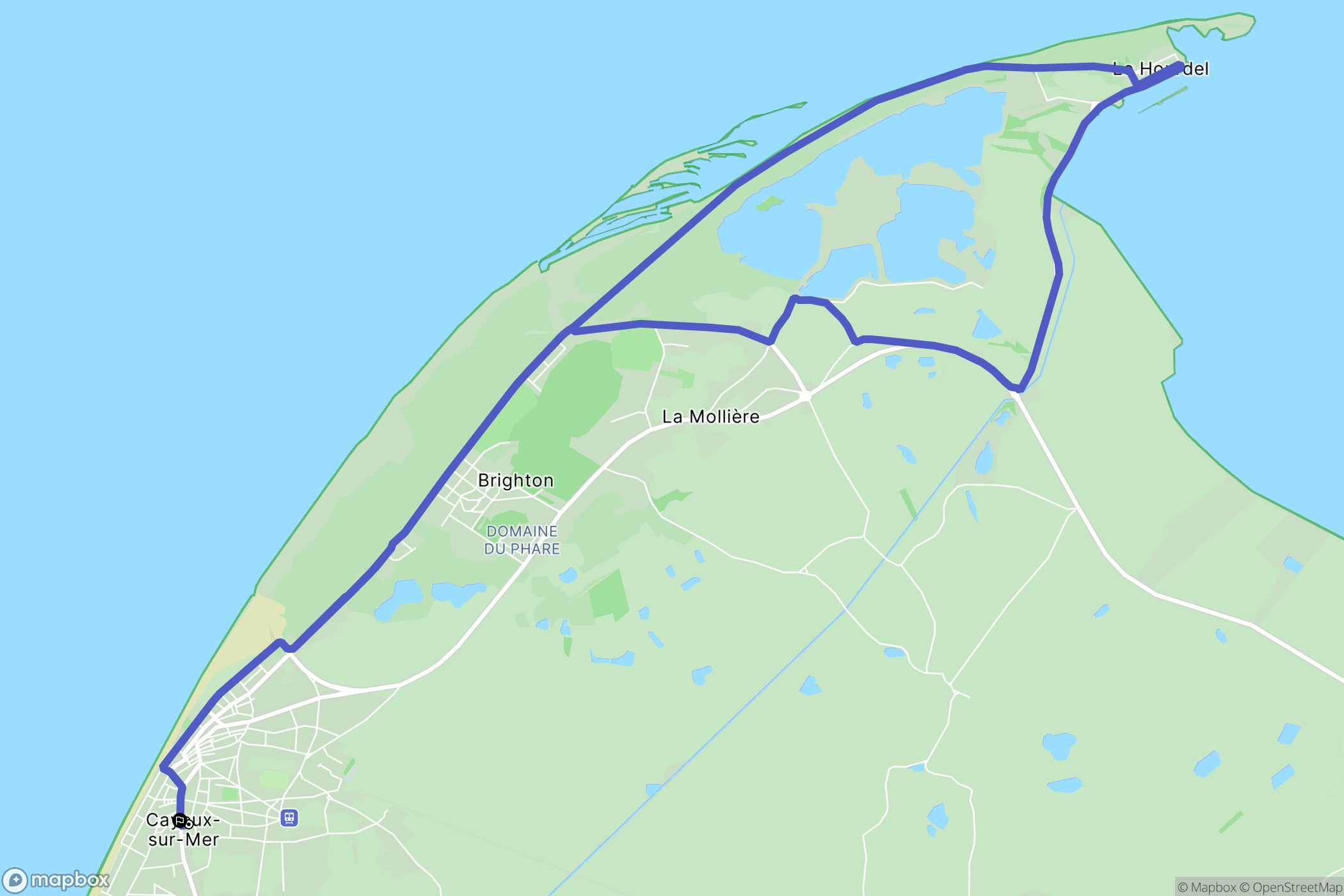 Cayeux-sur-Mer : carte du parcours de randonnée - France