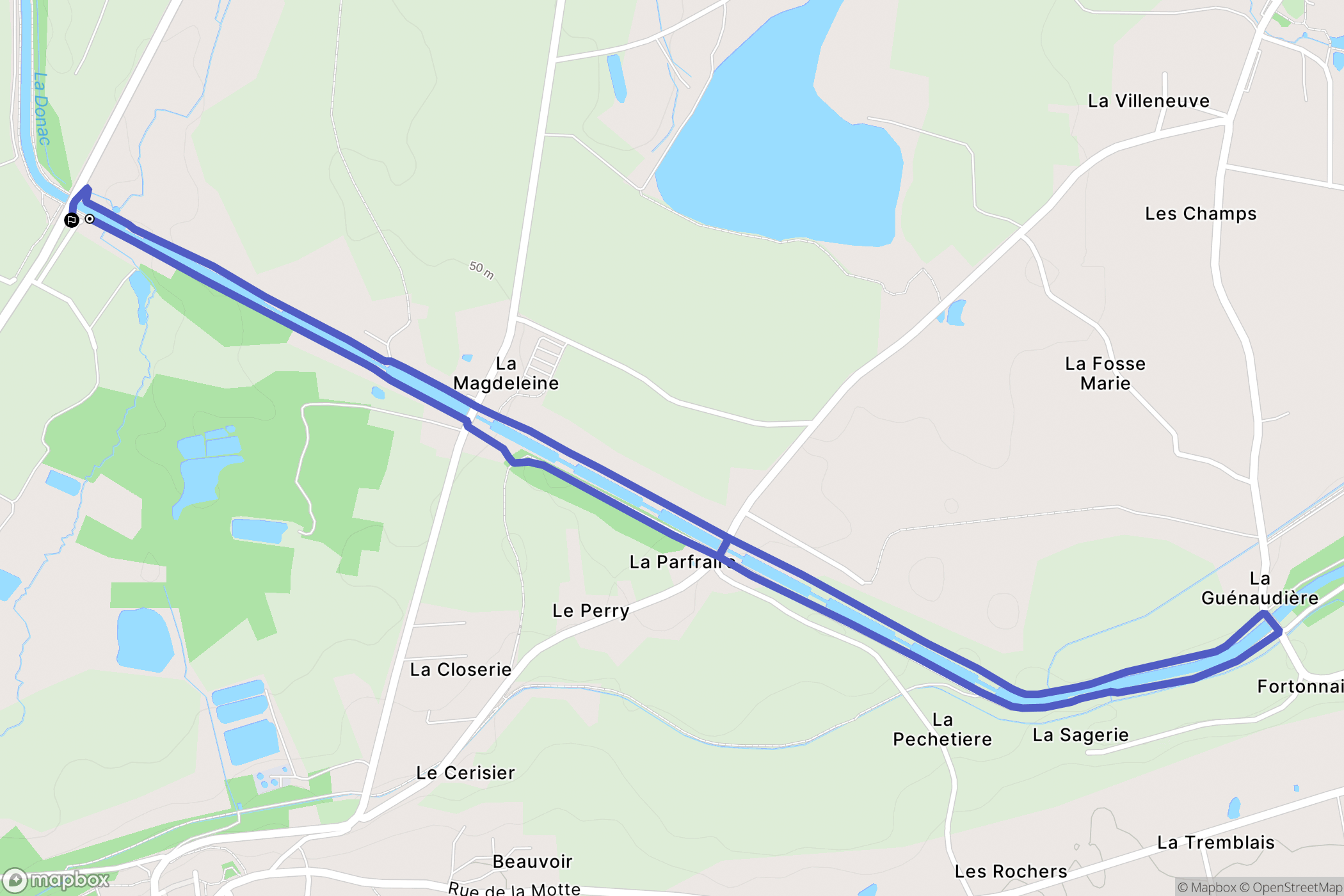 Hédé-Bazouges : carte du parcours de randonnée - France