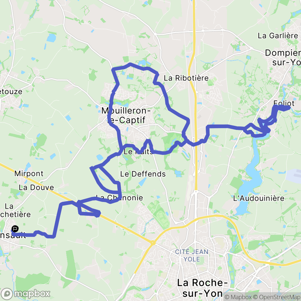 Venansault : carte du parcours de randonnée - France