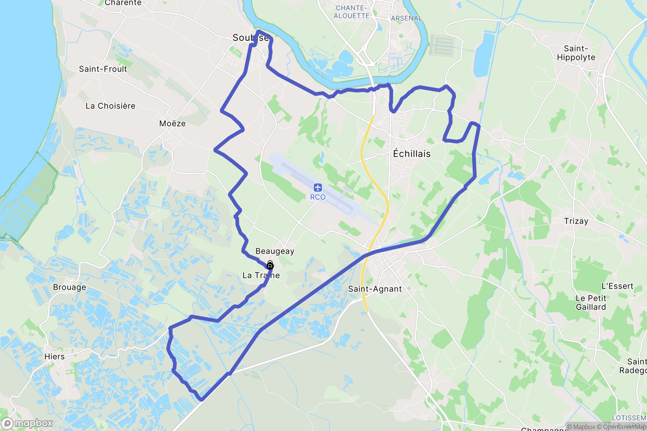 Beaugeay : carte du parcours de randonnée - France