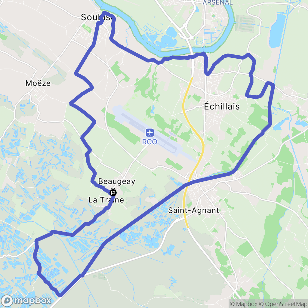 Beaugeay : carte du parcours de randonnée - France