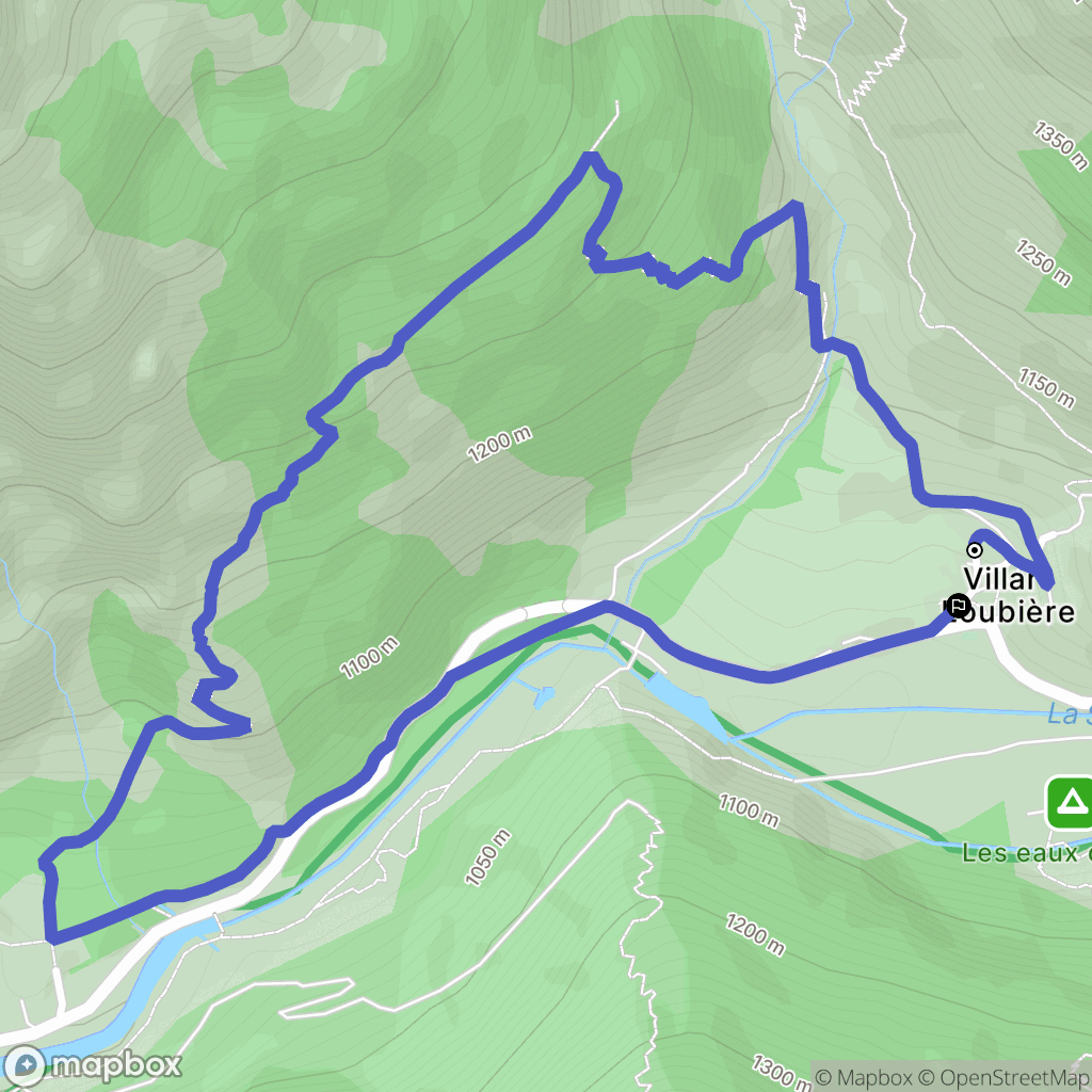 Villar-Loubière : carte du parcours de randonnée - France