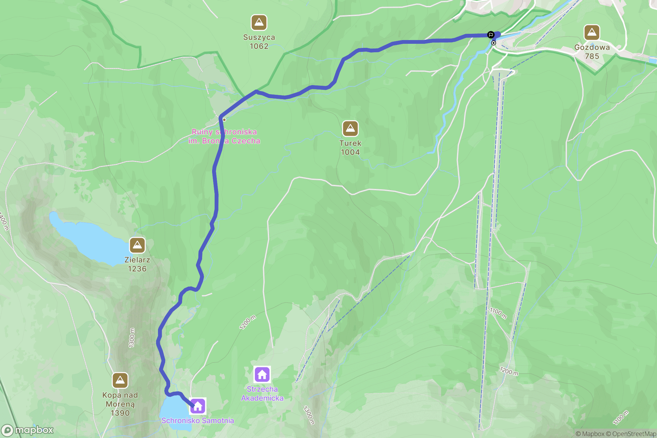 Karpacz: mapa trasy - Poland