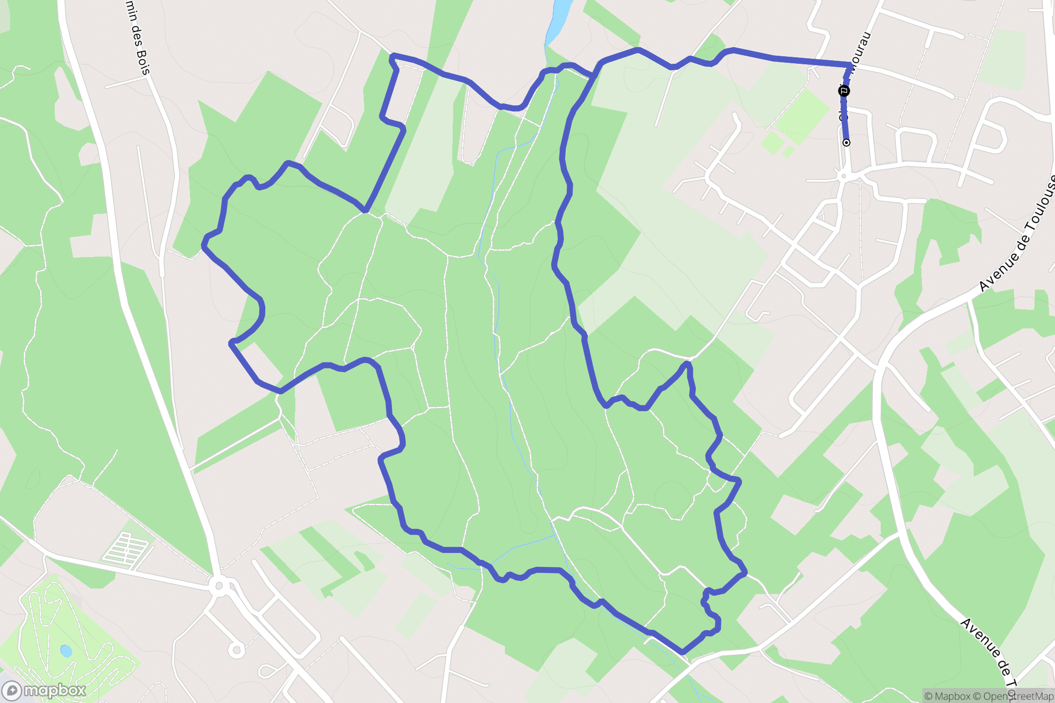 Cepet : carte du parcours de randonnée - France