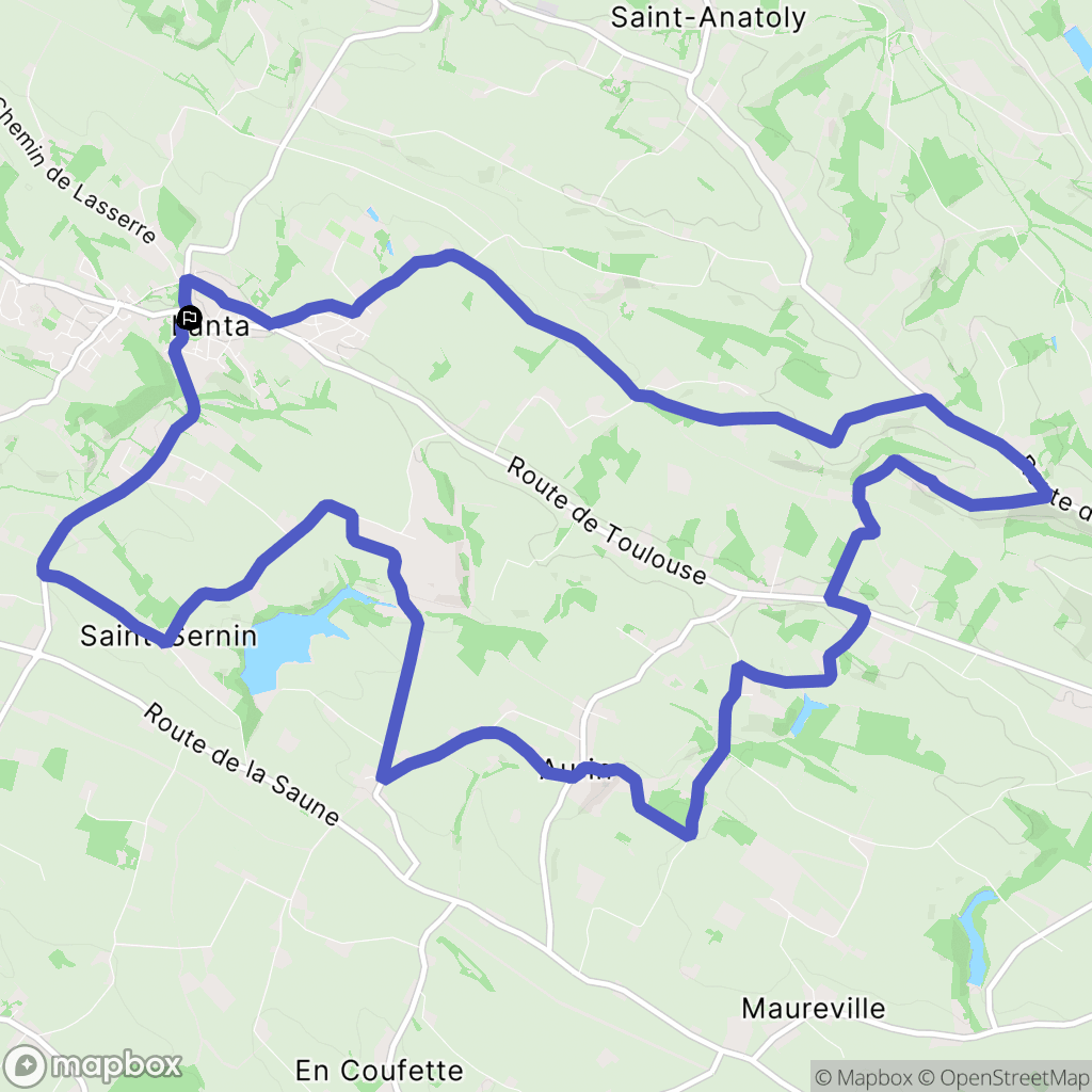 Lanta : carte du parcours de randonnée - France