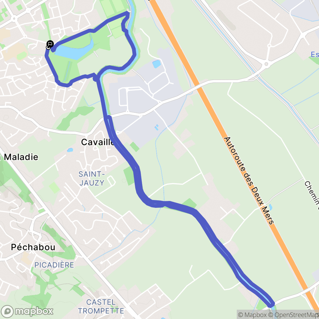 Castanet-Tolosan : carte du parcours de randonnée - France