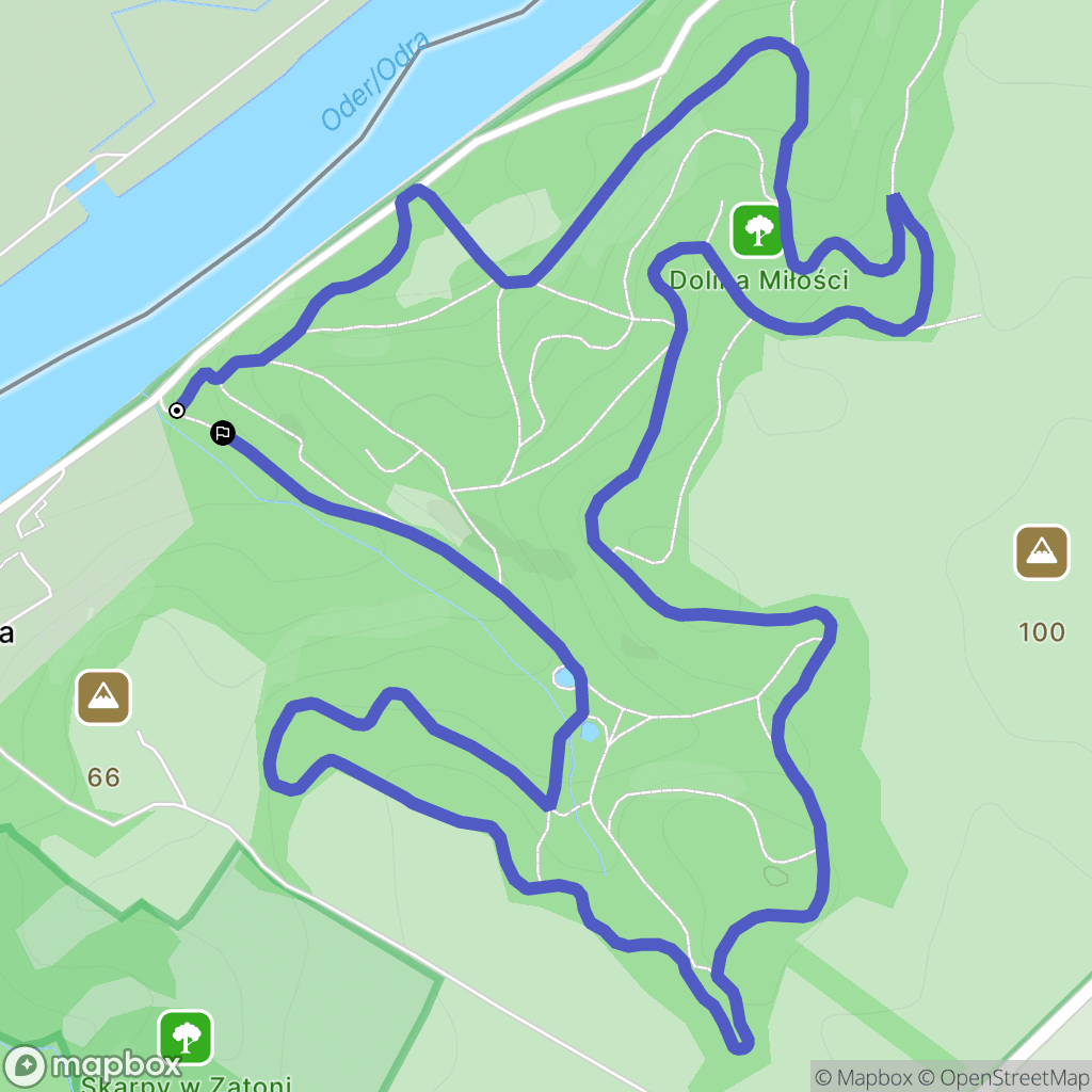 Zatoń Dolna: mapa trasy - Poland