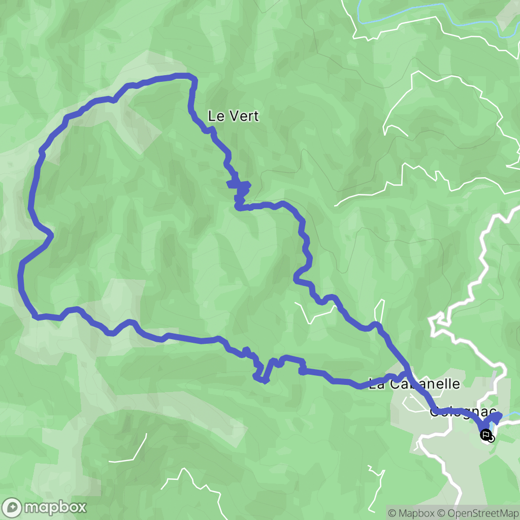 Colognac : carte du parcours de randonnée - France