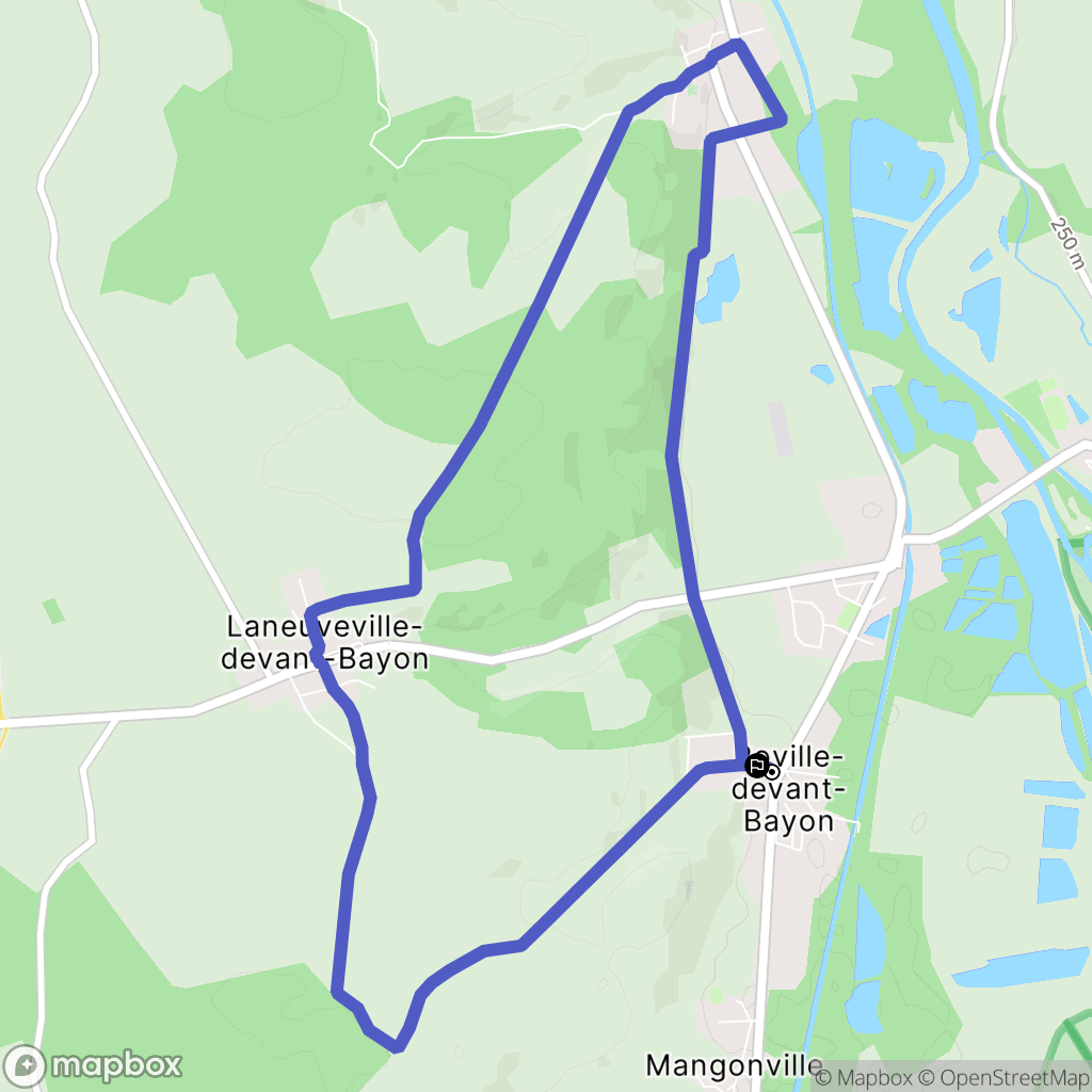 Roville-devant-Bayon : carte du parcours de randonnée - France