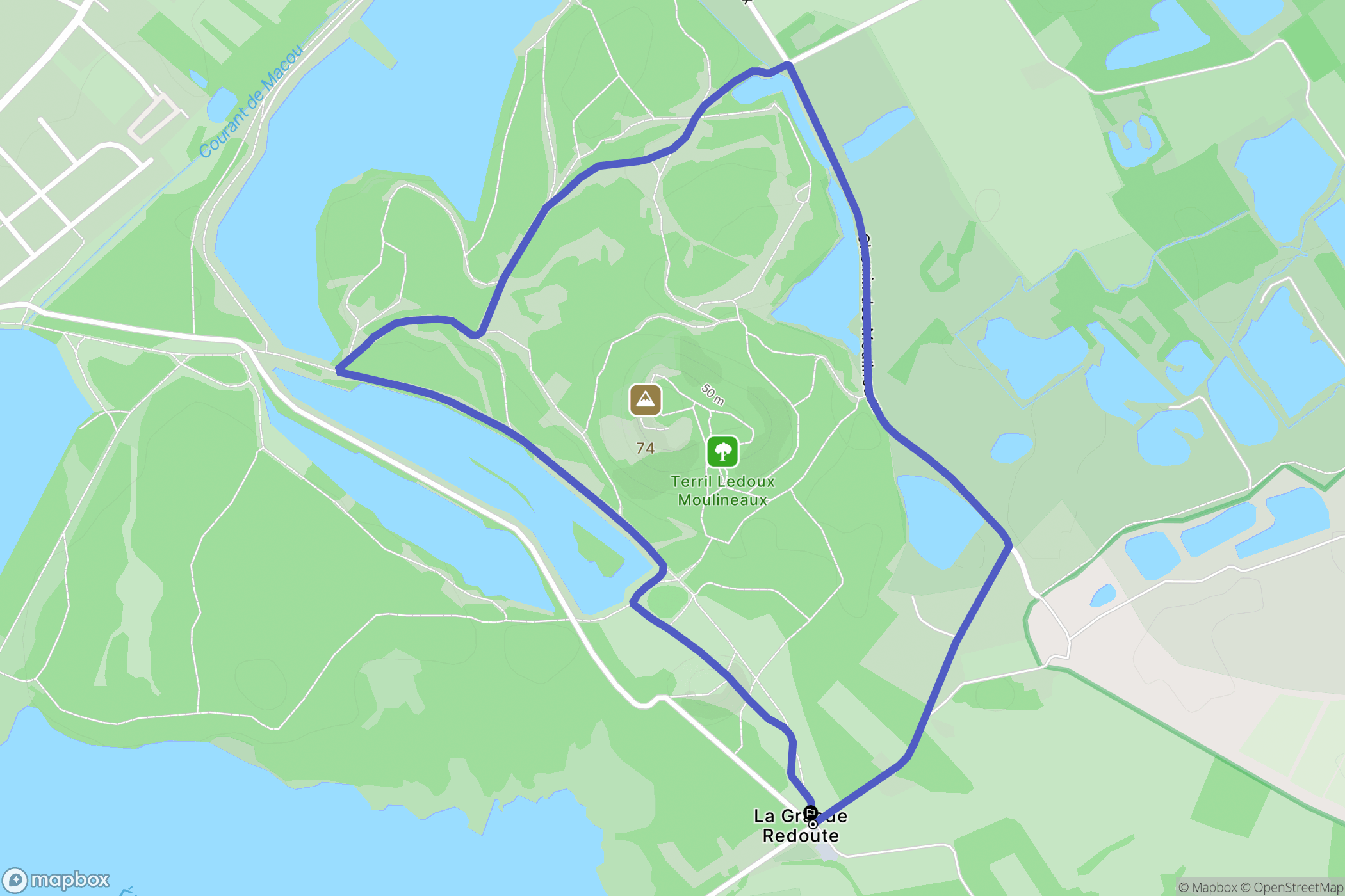 Condé-sur-l'Escaut : carte du parcours de randonnée - France