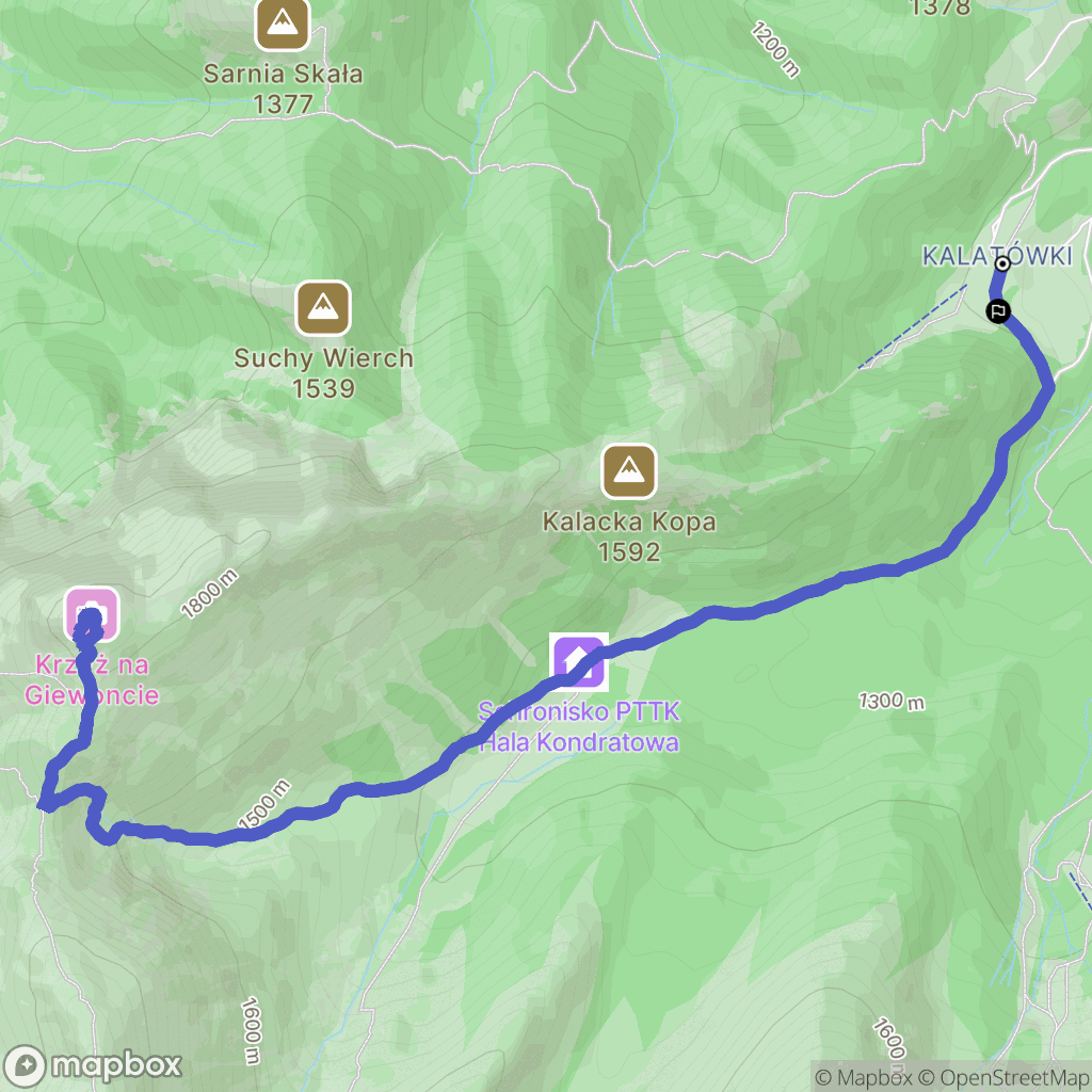 Zakopane: mapa trasy - Poland