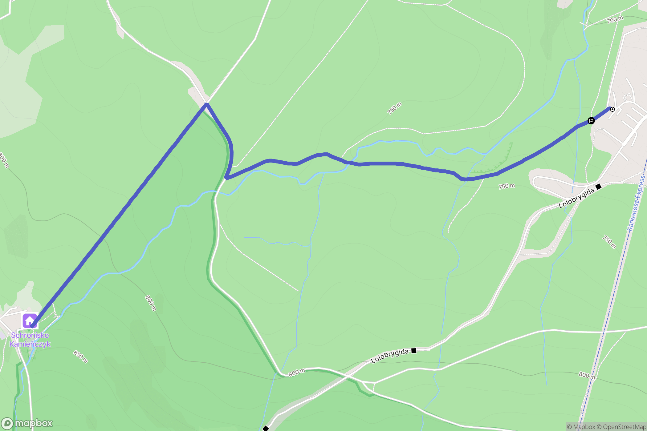 Szklarska Poręba: mapa trasy - Poland