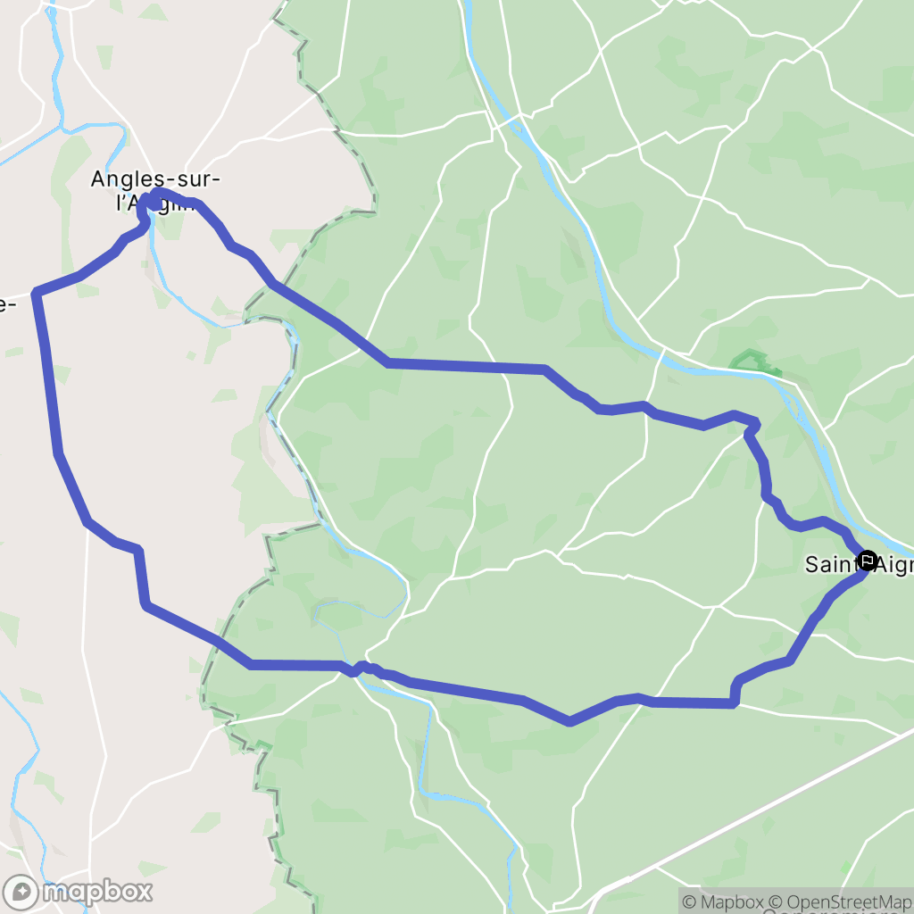 Saint-Aigny : carte du parcours de randonnée - France