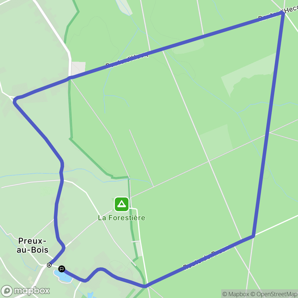 Preux-au-Bois : carte du parcours de randonnée - France