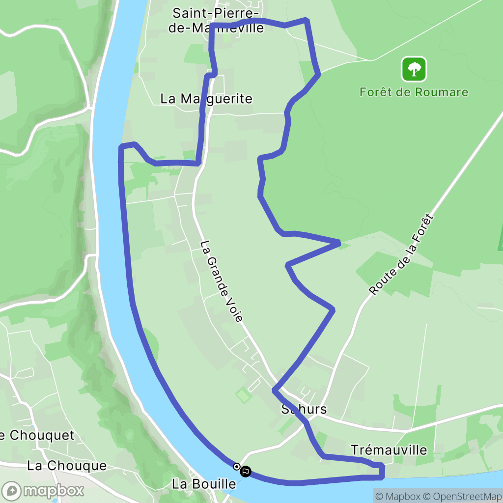 Sahurs : carte du parcours de randonnée - France