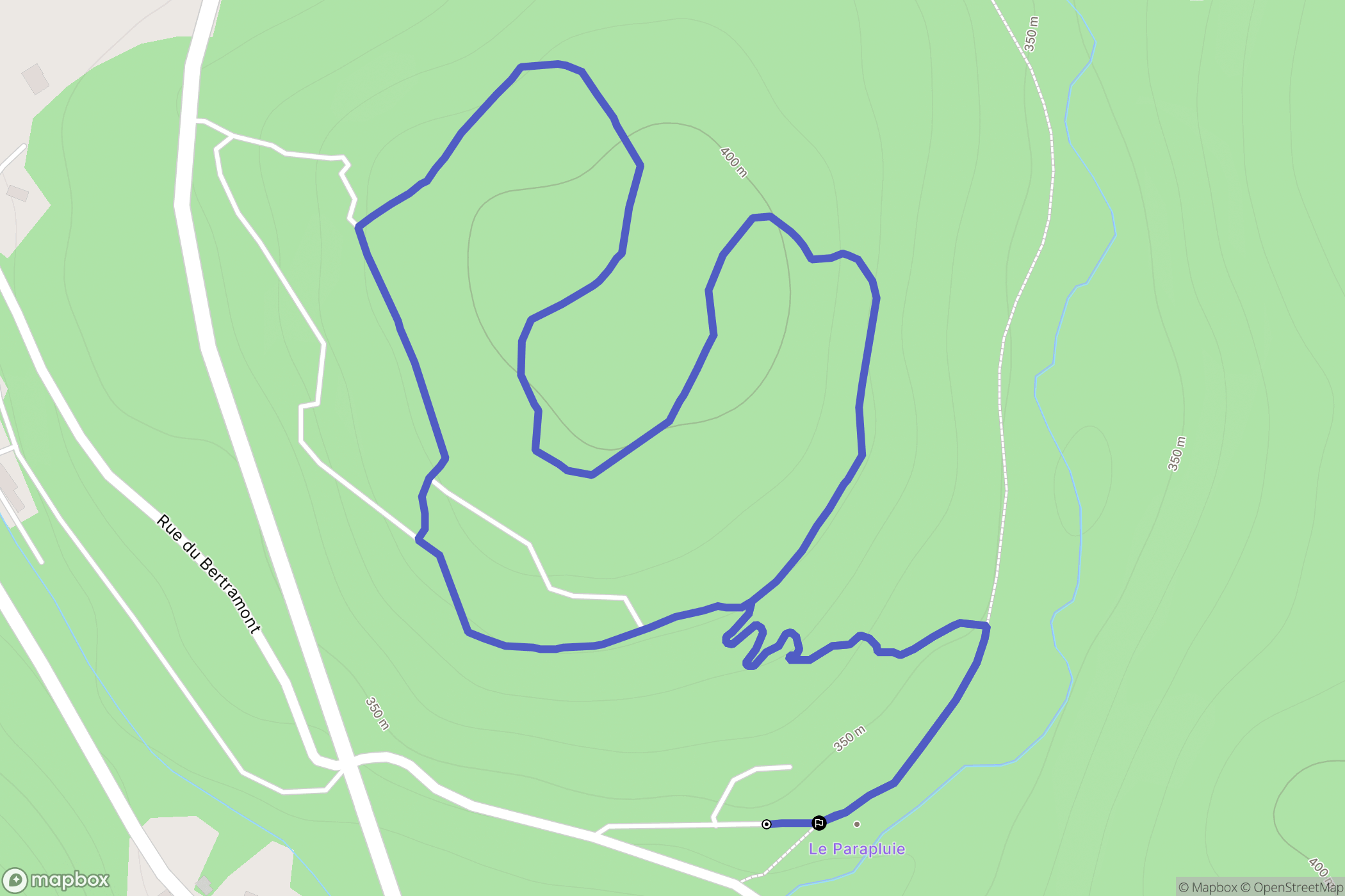 La Vôge-les-Bains : carte du parcours de randonnée - France