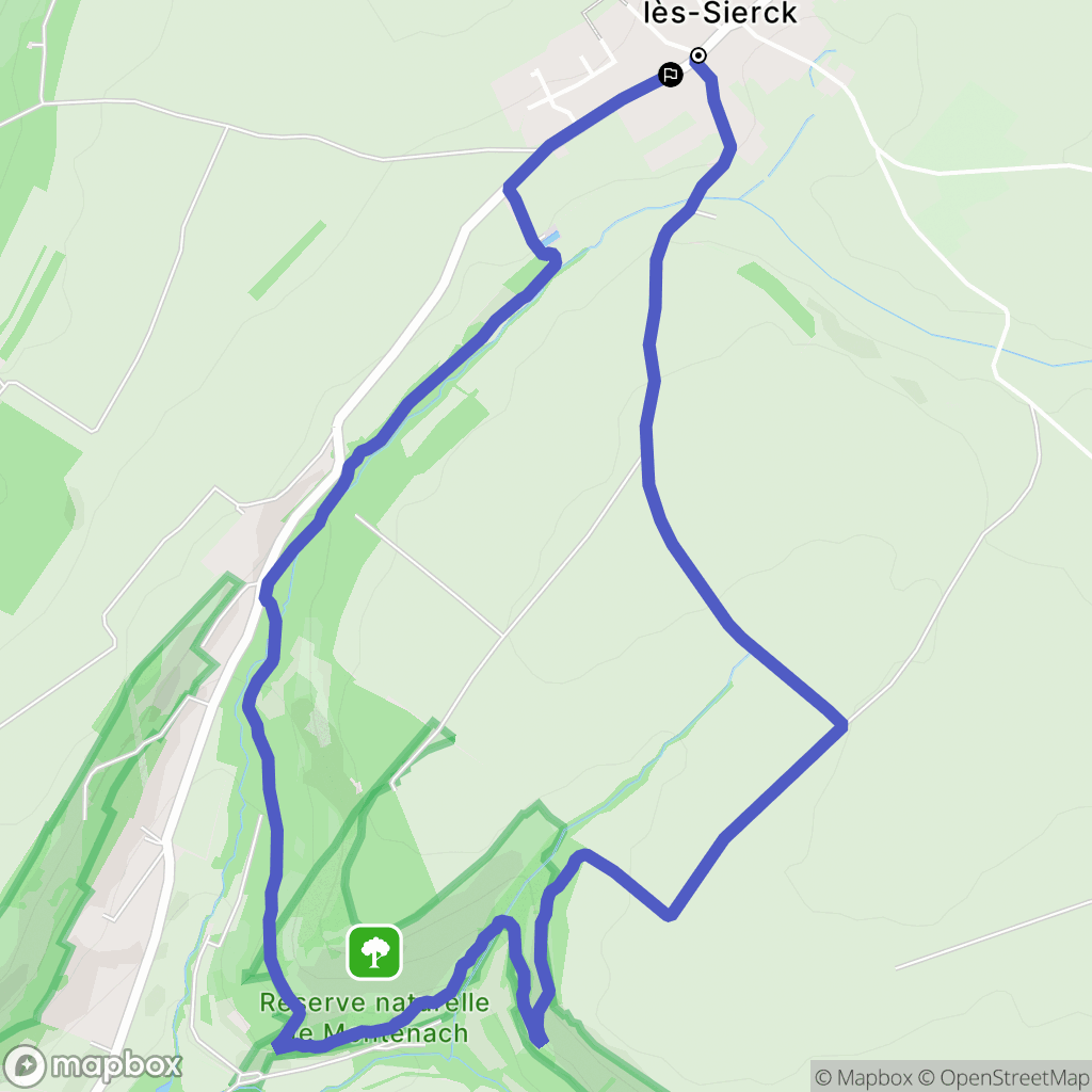 Kirsch-lès-Sierck : carte du parcours de randonnée - France