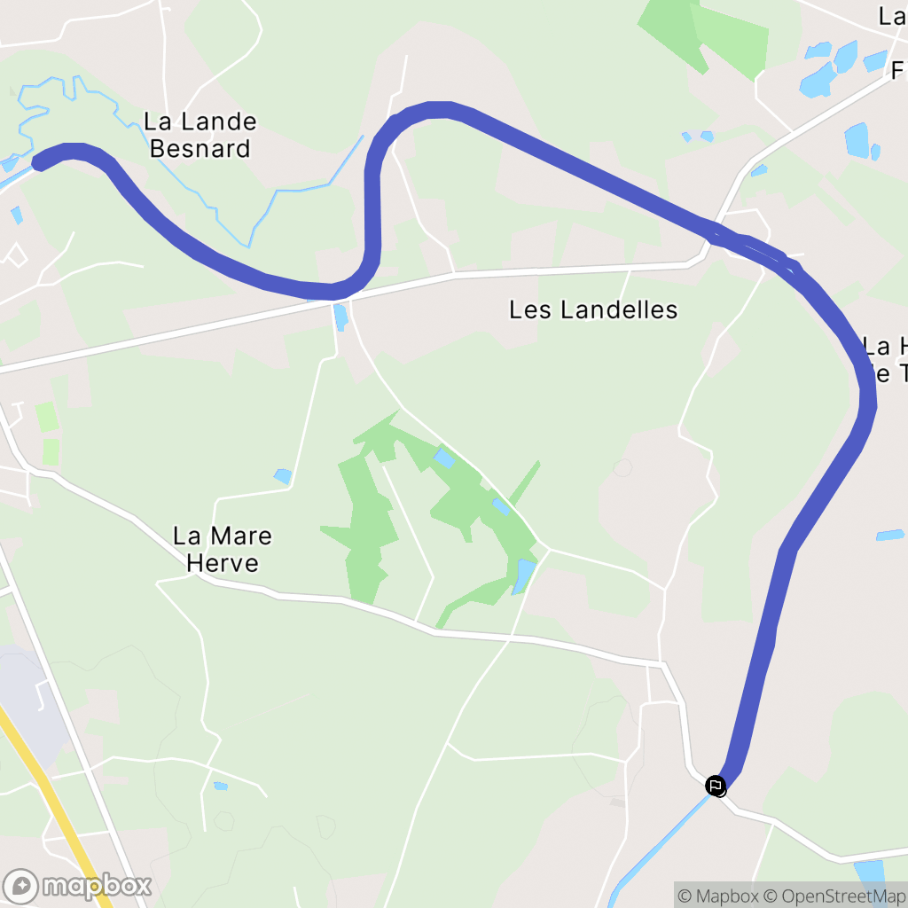 Québriac : carte du parcours de randonnée - France