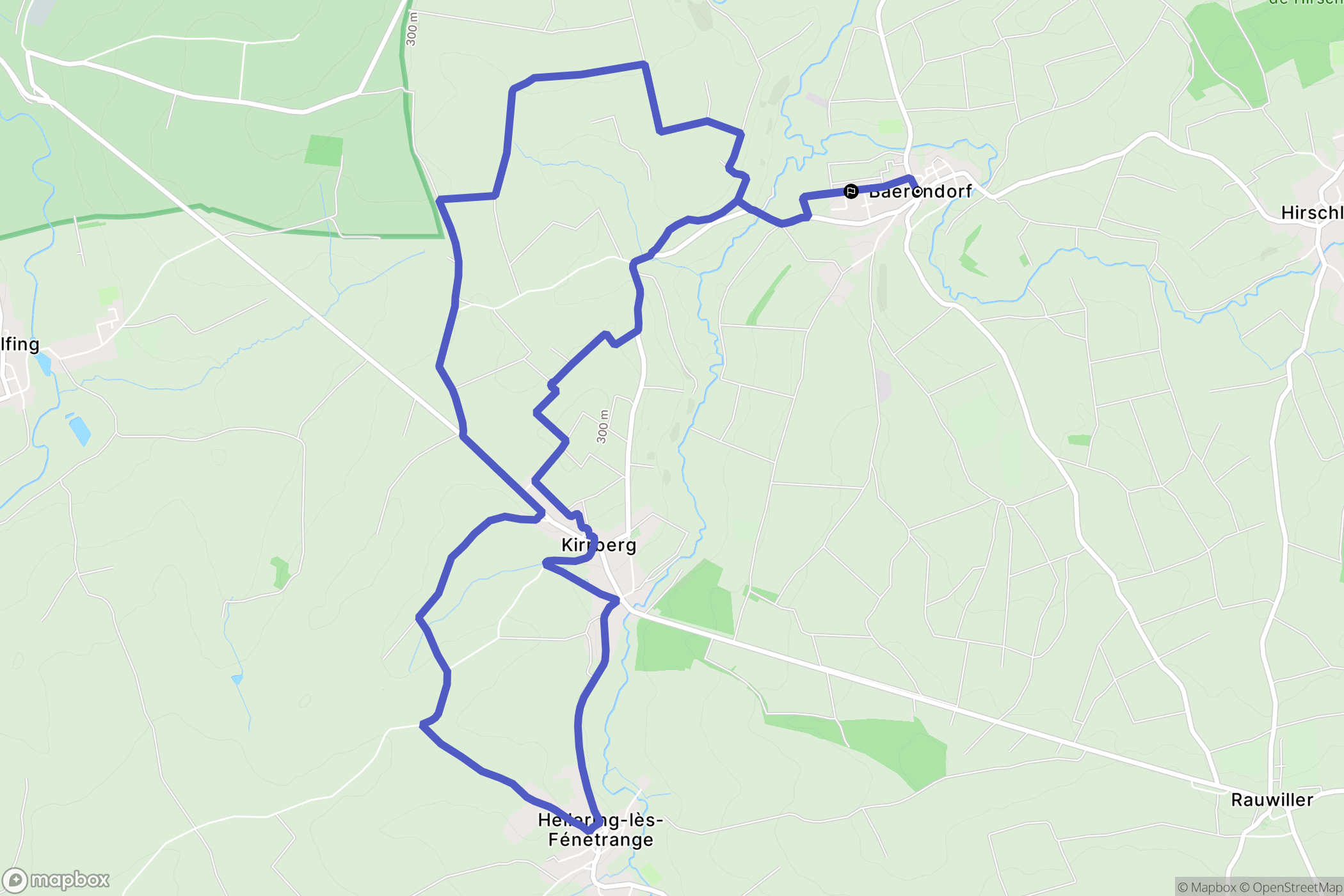Baerendorf : carte du parcours de randonnée - France