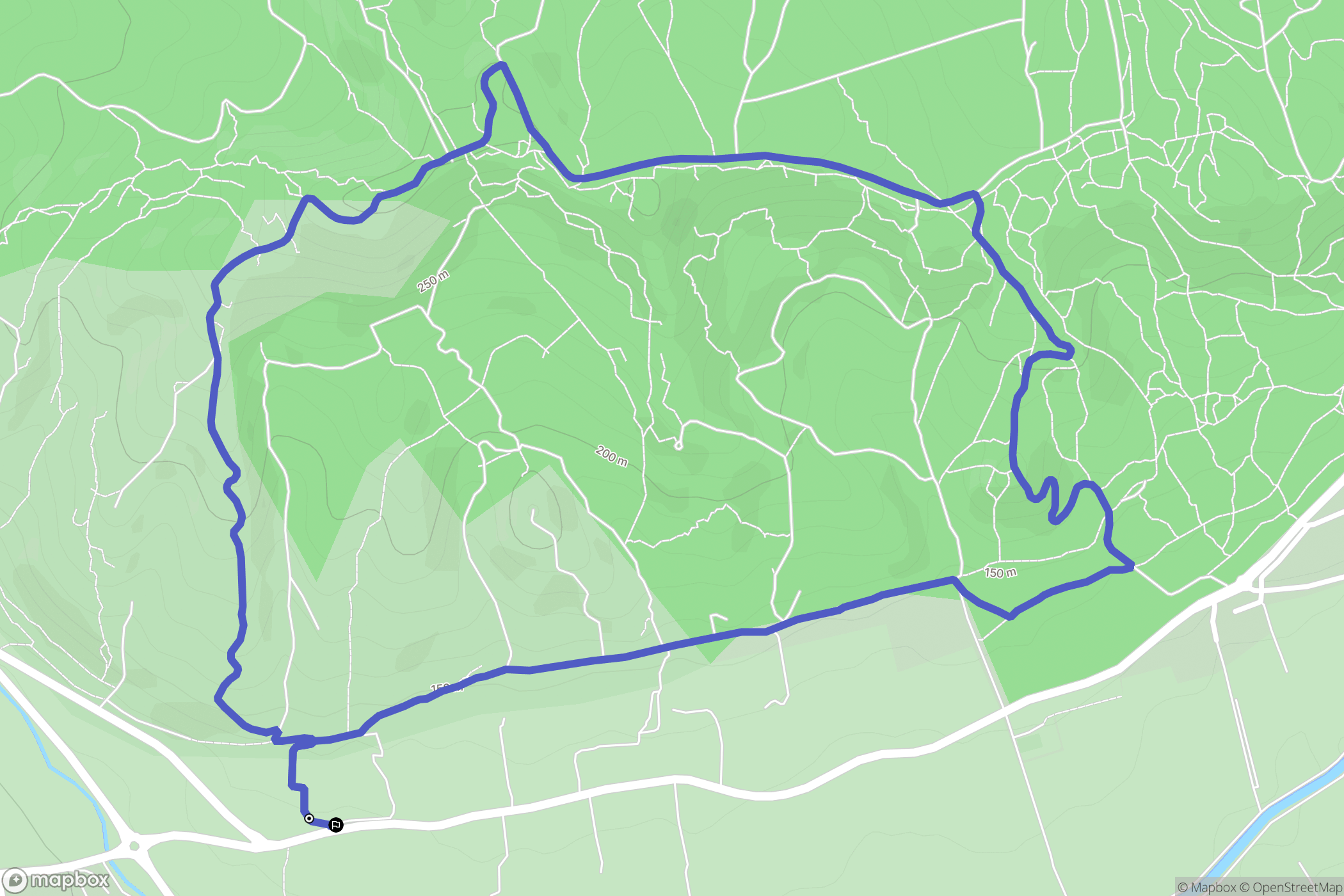Eyguières : carte du parcours de randonnée - France