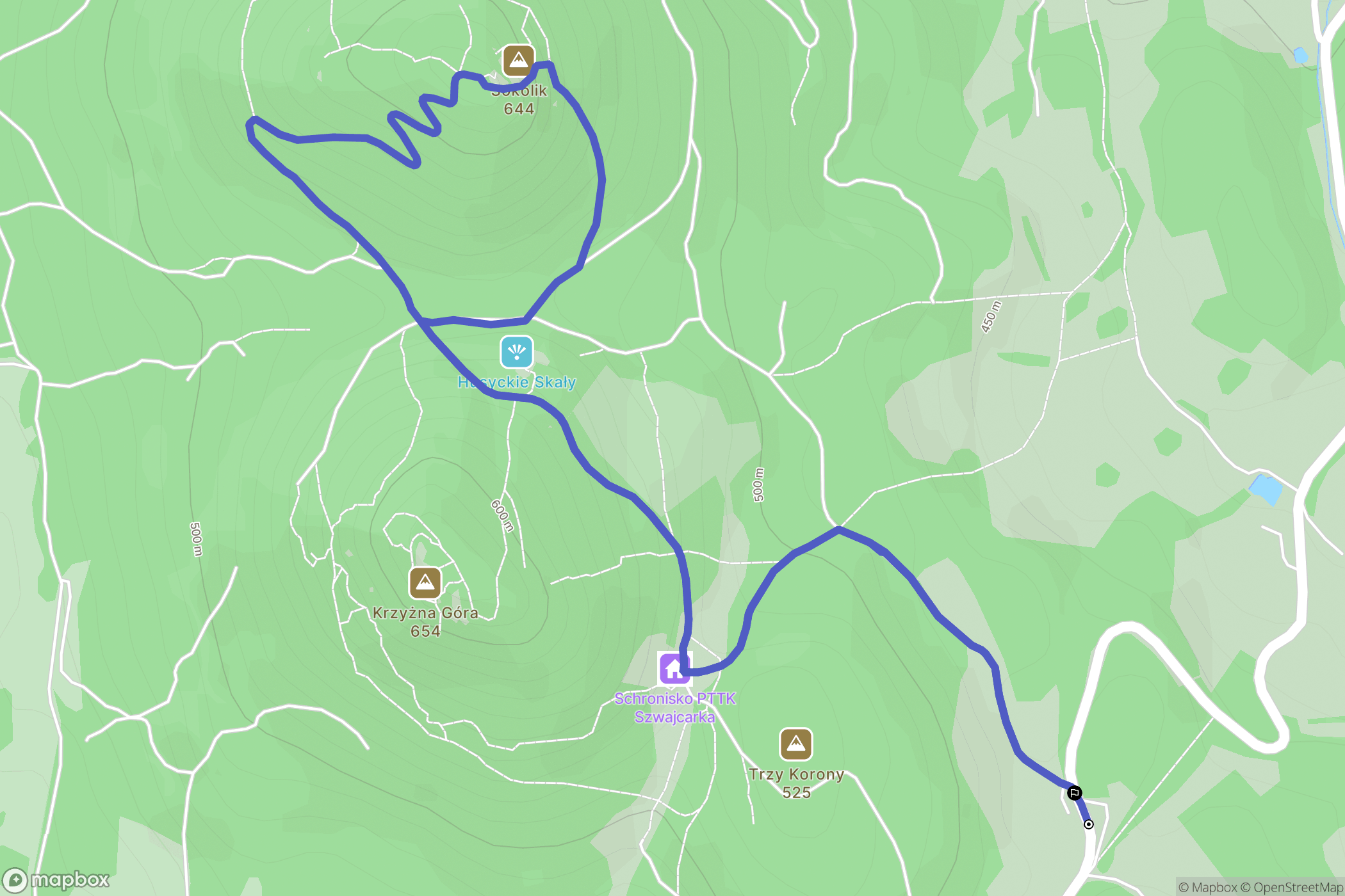 Karpniki: mapa trasy - Poland