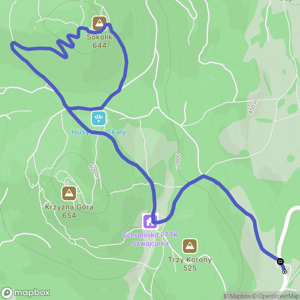 Karpniki: mapa trasy - Poland