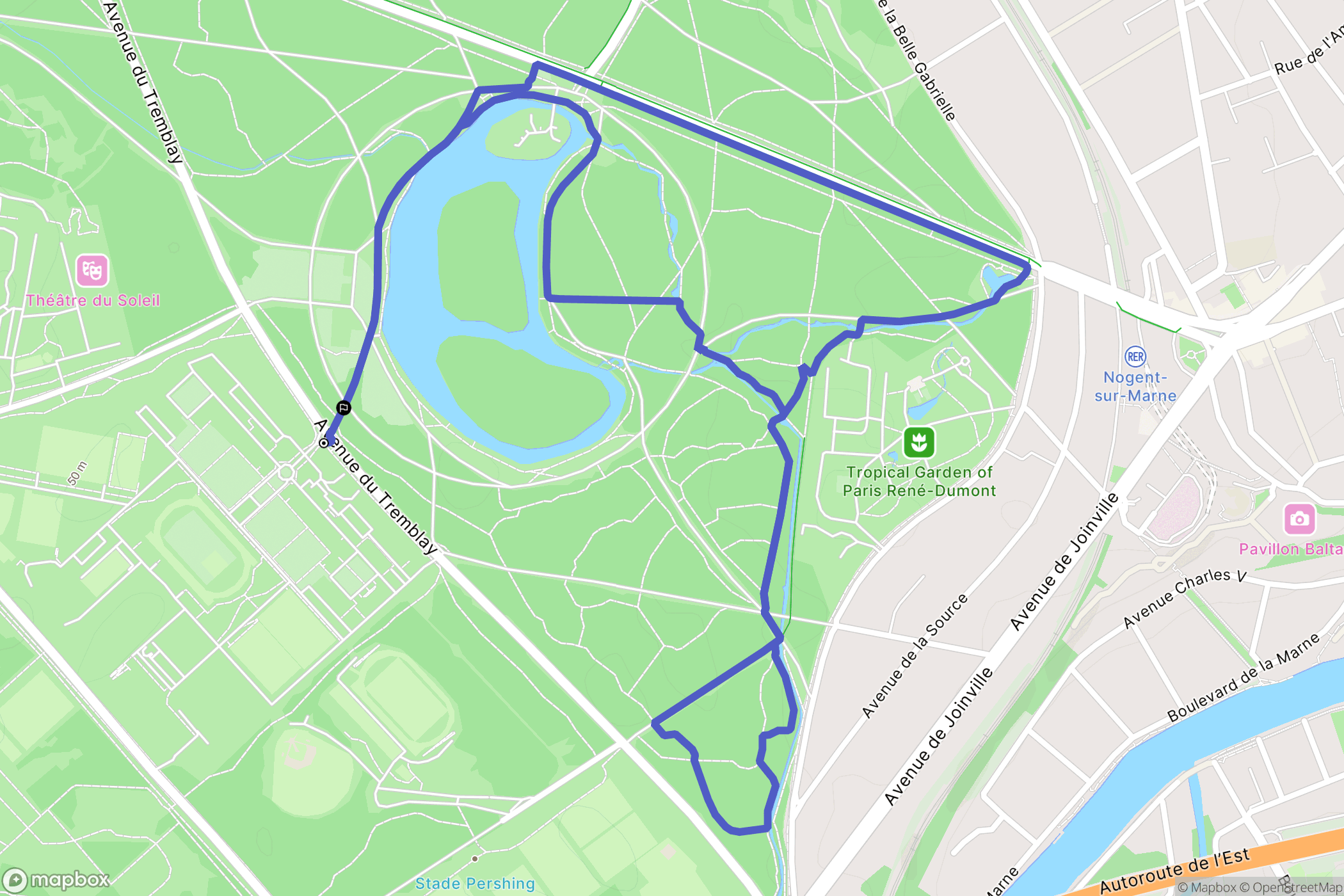 Paris : carte du parcours de randonnée - France