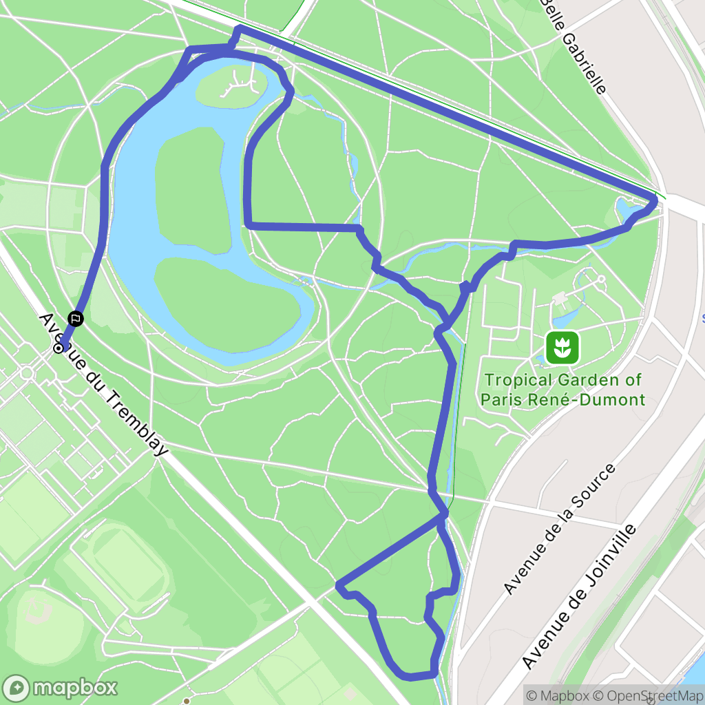 Paris : carte du parcours de randonnée - France