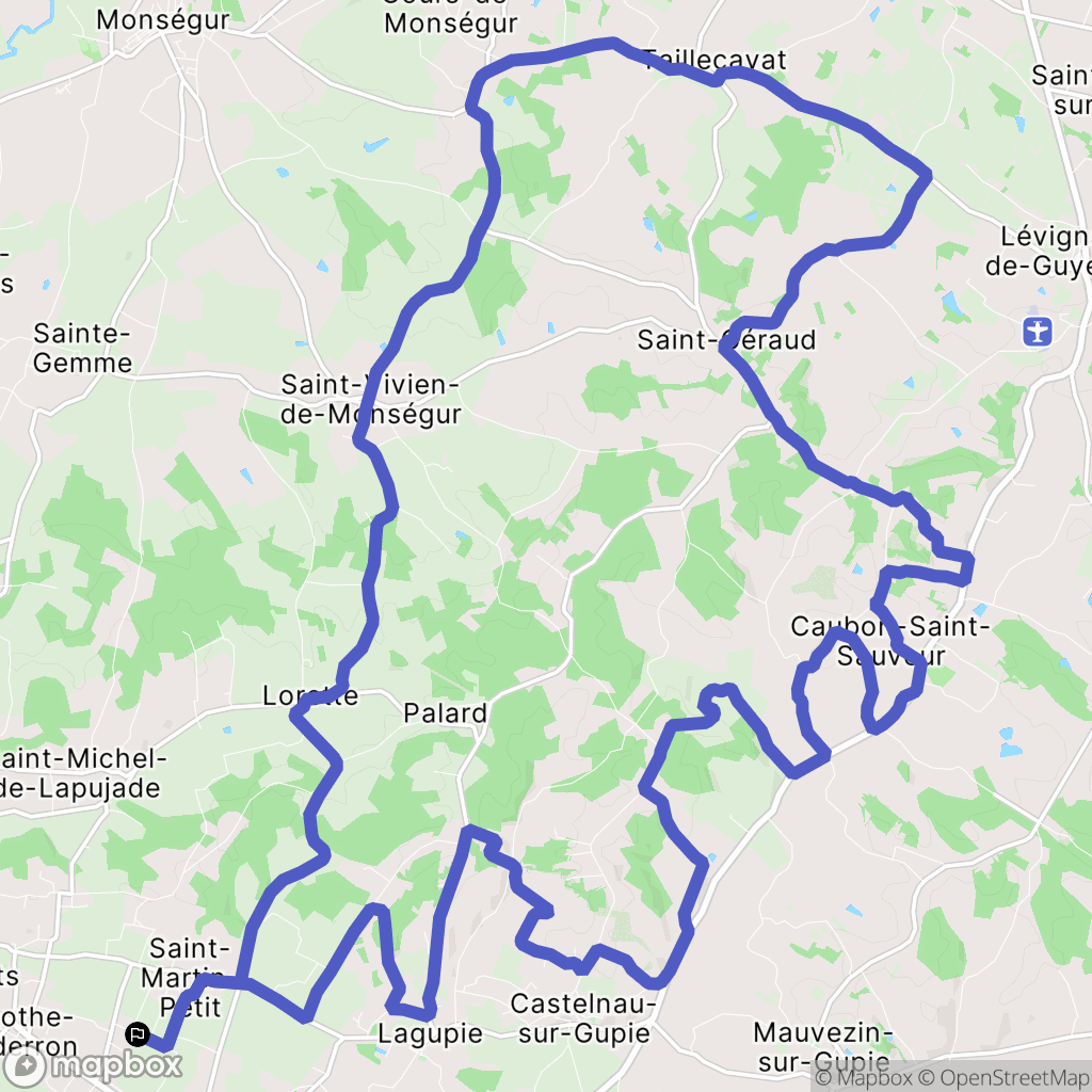 Saint-Martin-Petit : carte du parcours de randonnée - France