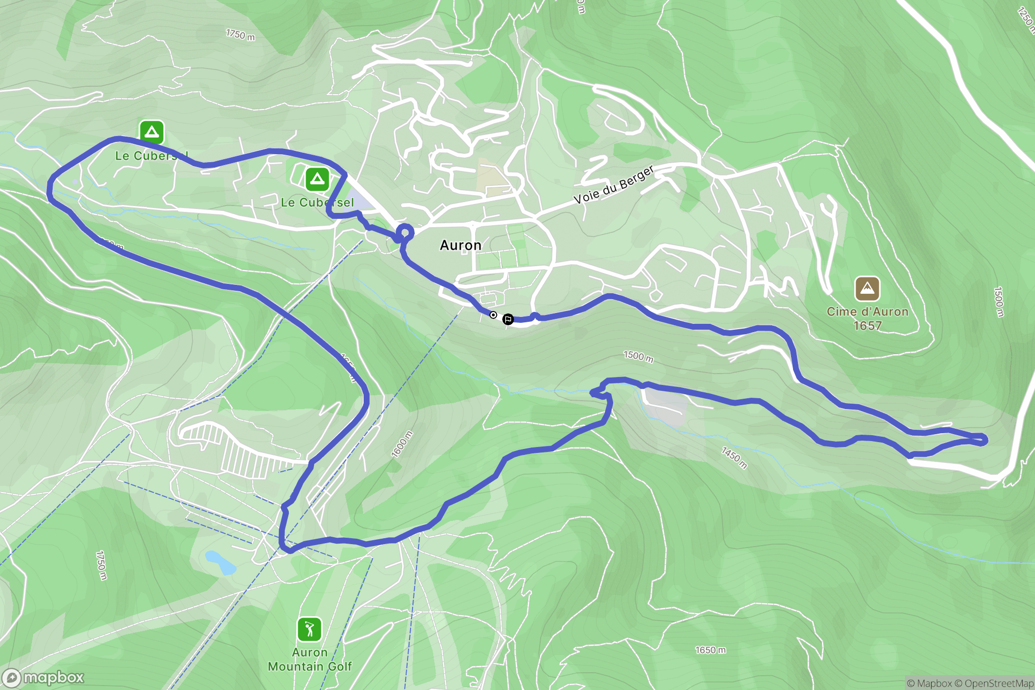 Saint-Étienne-de-Tinée : carte du parcours de randonnée - France