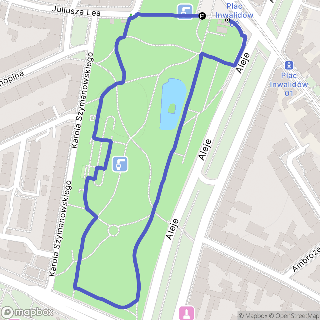 Kraków: mapa trasy - Poland
