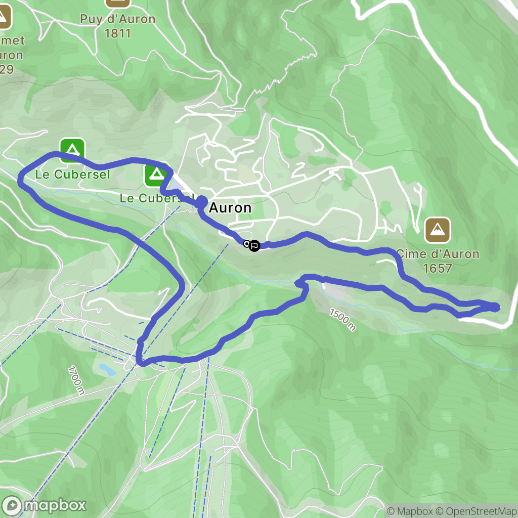 Saint-Étienne-de-Tinée : carte du parcours de randonnée - France