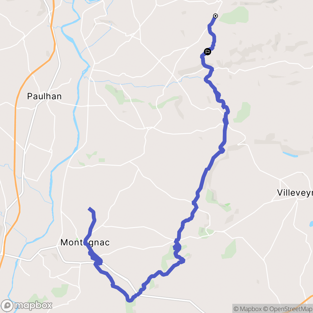 Vendémian : carte du parcours de randonnée - France